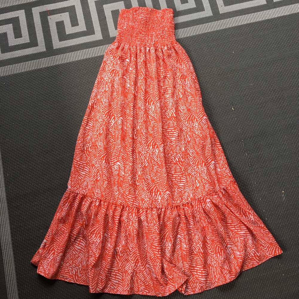 💃 Funky people orange maxi dress size S